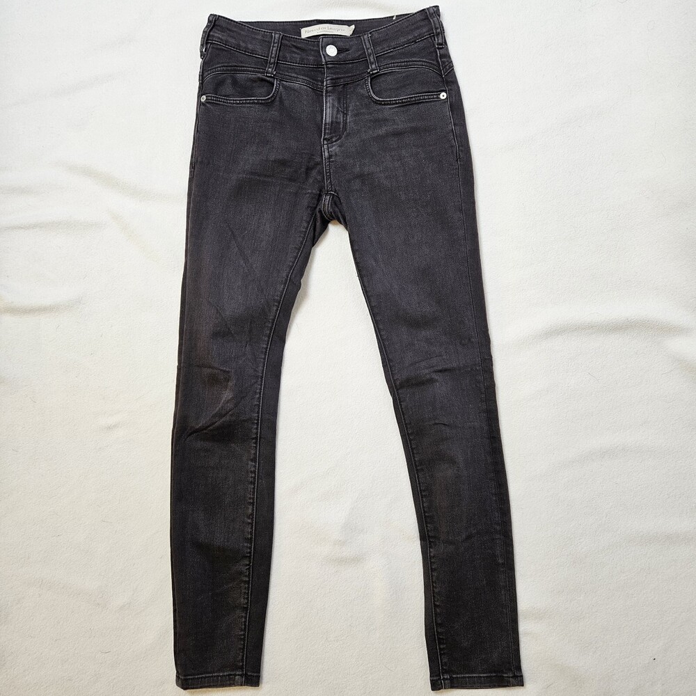 Anthropologie Pilcro and the Letterpress High Rise Skinny Jeans 26 Black (28x28)